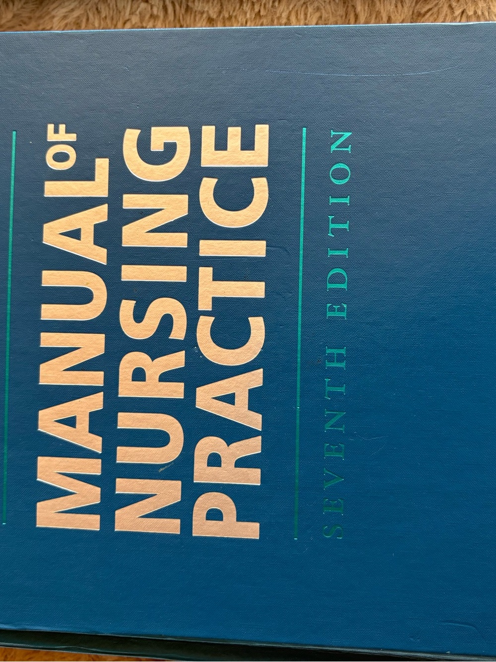 Manual of Nursing Practice - Navy Blue Cover with Gold Text